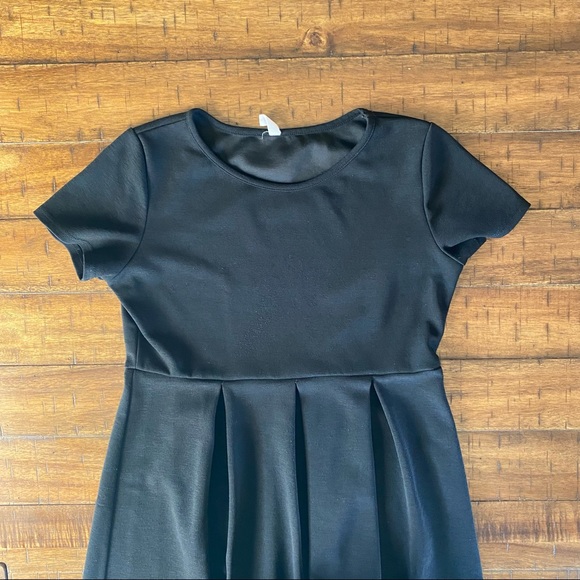 Black Front Pleat Maternity Dress - PinkBlush - Picture 4 of 8